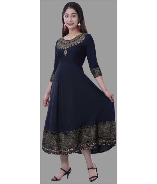 SIPET - Blue Rayon Womens Anarkali Kurti ( Pack of 1 ) - None