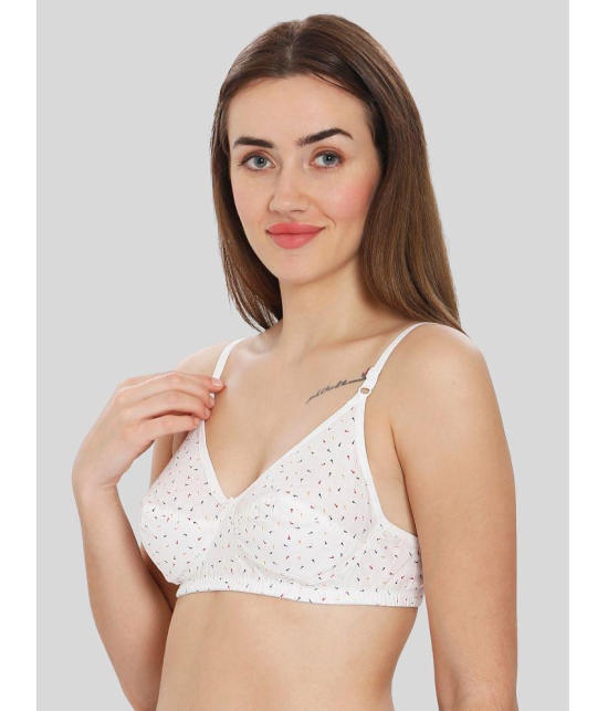 ILRASO - White Cotton Non Padded Women's T-Shirt Bra ( Pack of 1 ) - None