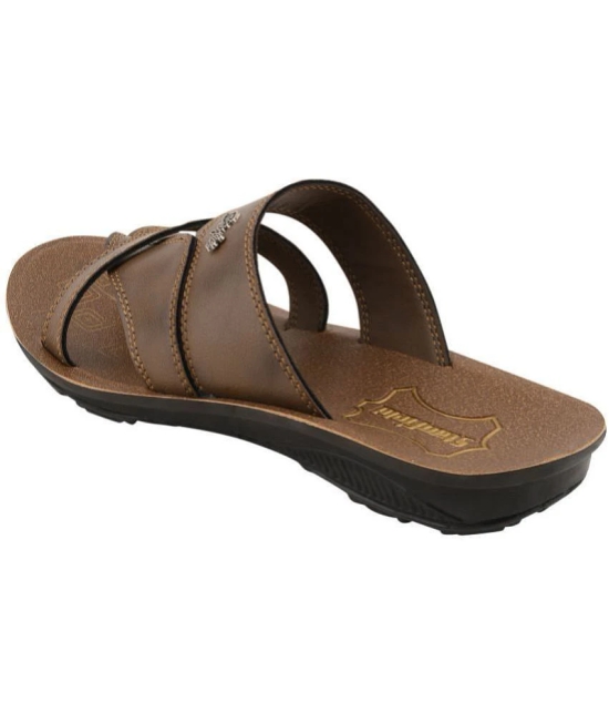 Stanfield - Coffee Mens Leather Slipper - None