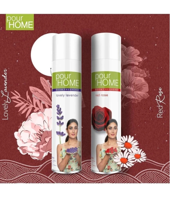 POUR HOME Red Rose & Lavender Room Freshener Spray 220ML Each(Pack of 2)