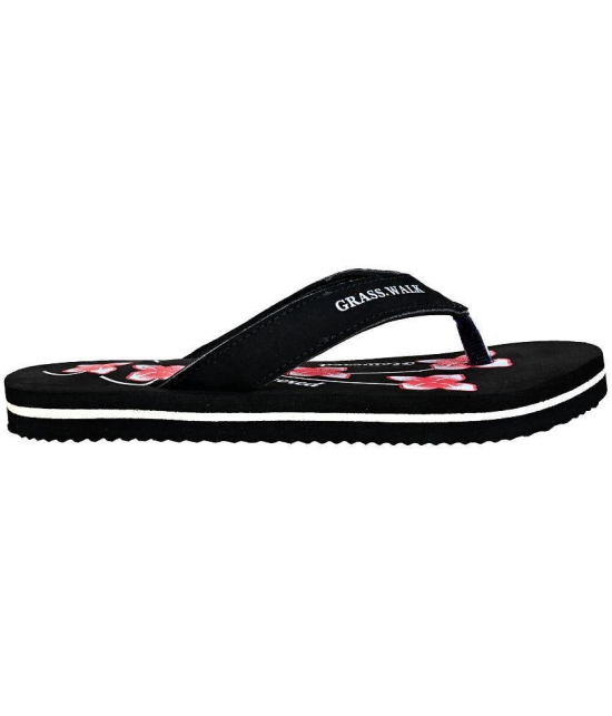 GRASS WALK - Black Women's Thong Flip Flop - None