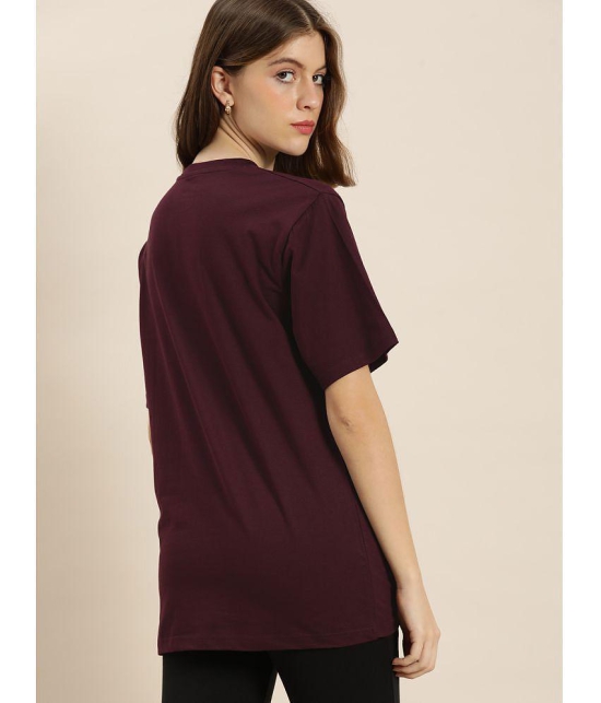 Dillinger - Maroon Cotton Loose Fit Womens T-Shirt ( Pack of 1 ) - None