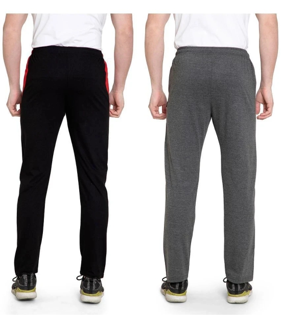 Zeffit - Multicolor Cotton Blend Mens Sports Trackpants ( Pack of 2 ) - M