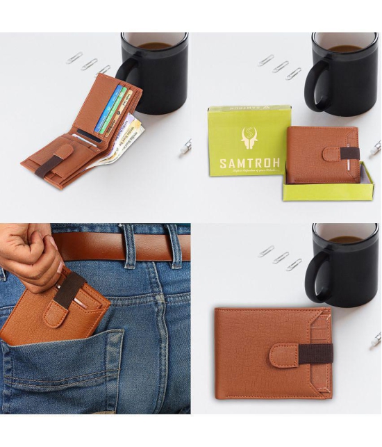 samtroh - PU Brown Men's Regular Wallet ( Pack of 1 ) - Brown