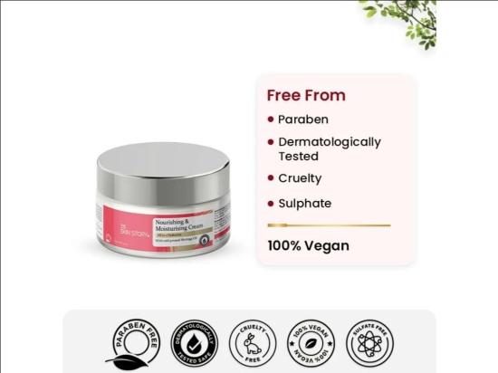 Moisturizing Face Cream 24Hrs Hydration, Non-Oily With Wheat Protein, All Skin Types (50 GM)