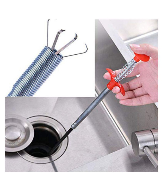 Hair Catchingl Sink Overflow Drain Cleaning Drain Clog Water Pipe Sink Cleaner Snake Unblocked Kitchen Bath Rod Hair Remover - Multicolor