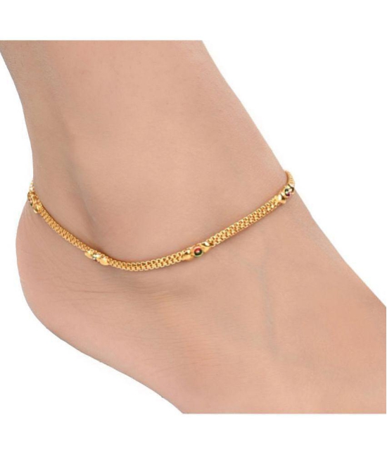 AanyaCentric - Gold Anklets ( Pack of 2 ) - Gold