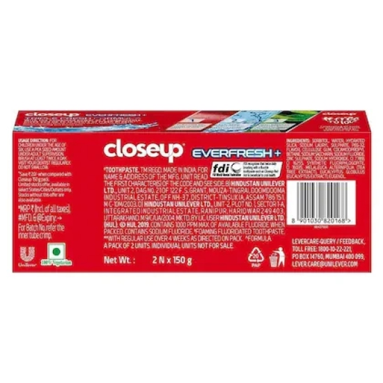 CLOSEUP RED HOT PACK OF (2X150G)