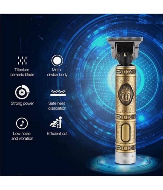 VEVO Metal HairTrimmer Gold Cordless Beard Trimmer With 60 minutes Runtime