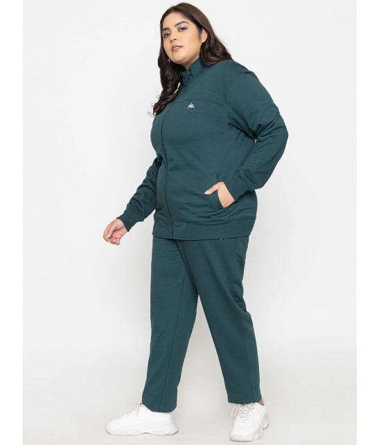 YHA Green Fleece Solid Tracksuit - Pack of 1 - None