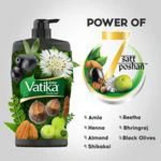 Dabur Vatika Amla Long & Black Shampoo, For Shiny, Long & Black Hair, 180Ml