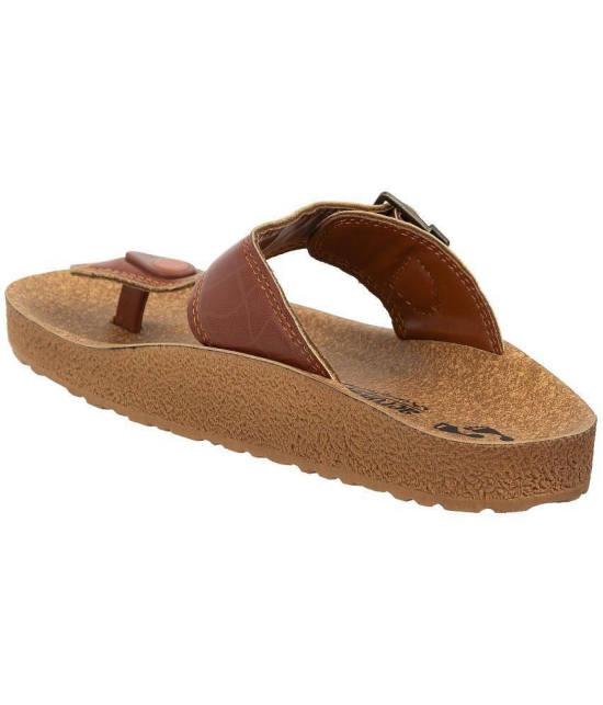 Aerowalk - Tan Men's Leather Slipper - None