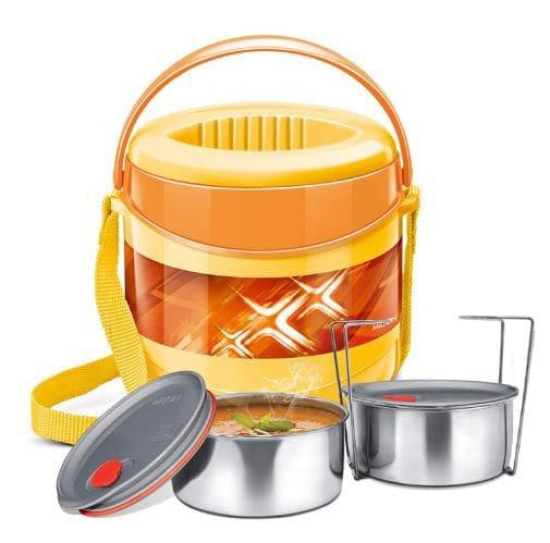 Milton Econa Deluxe 3 container Insulated Stainless Steel Lunch Box, 780 ml