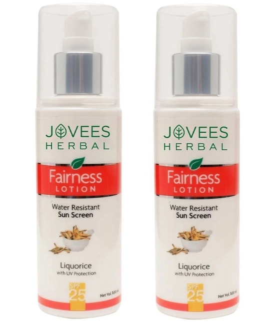 Jovees Herbal Sunscreen Fairness SPF 25 Lotion For Oily & Sensitive Skin 100ml (Pack of 2)