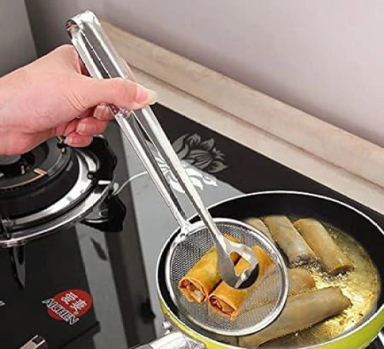 Estoreshouses 2 in 1 Stainless Steel Fry Tool Filter Spoon