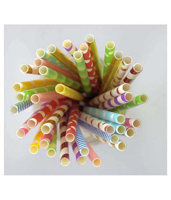 Vardhman Paper Multicolor Straws - Multicolor