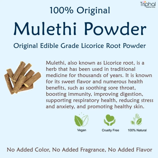 Mulethi Powder - Licorice Roots Powder - Yashtimadhu  Churn - Jethimadh Churan | Pure and Natural