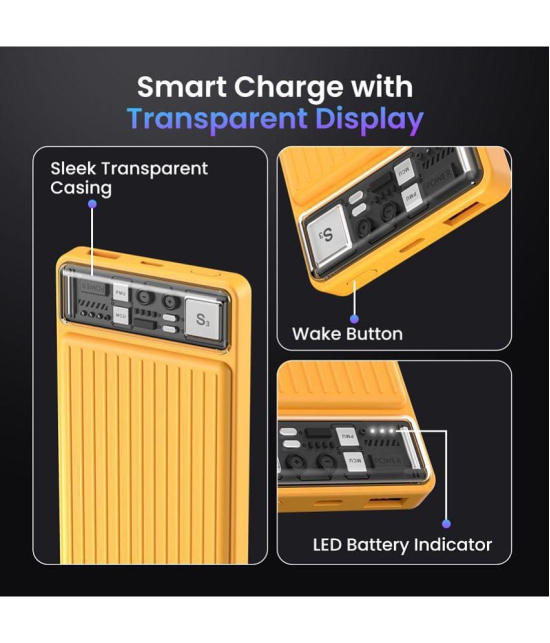 Portronics 10000 -mAh 5V/3A Li-Polymer Power Bank - Yellow