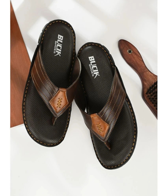 Bucik Brown Daily Slippers - None