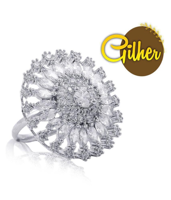 gilher- Silver Cocktail Rings (Pack of 1) - None