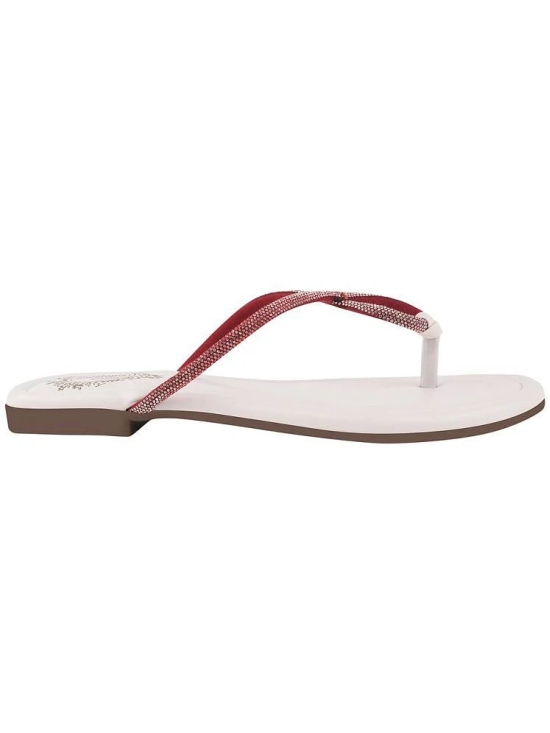 Shoetopia White Womens Flats - None