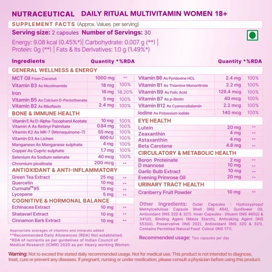 Wishnew Wellness Daily Ritual Women Duo: Daily Ritual Triple Strength Fish Oil + Daily Ritual Women 18+