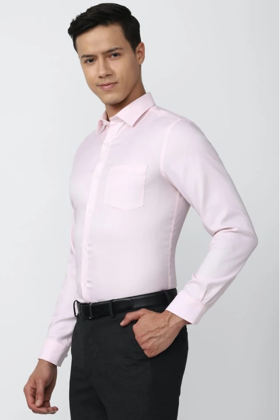 Men Pink Regular Fit Formal Full Sleeves Formal Shirt