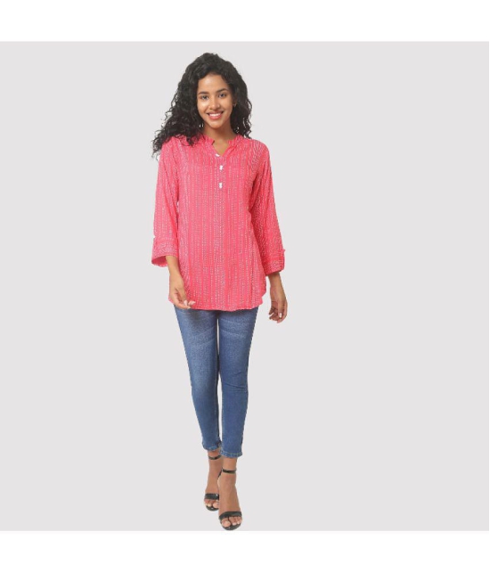 PPTHEFASHIONHUB - Pink Rayon Women's Regular Top ( Pack of 1 ) - None