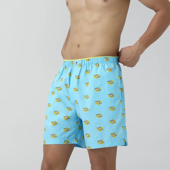 Renew Combed Cotton Boxer Shorts Blue Sky XL