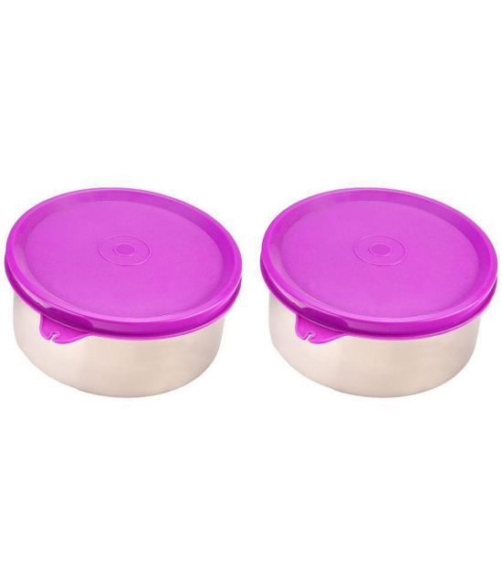 Oliveware Steel Blue Food Container ( Set of 2 ) - Purple