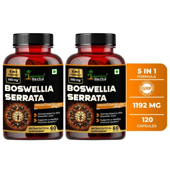 Humming Herbs Boswellia Serrata Supplement - High Potency Joint Support, Enhanced Mobility & Fortify The Immune System Support - Pack of 2