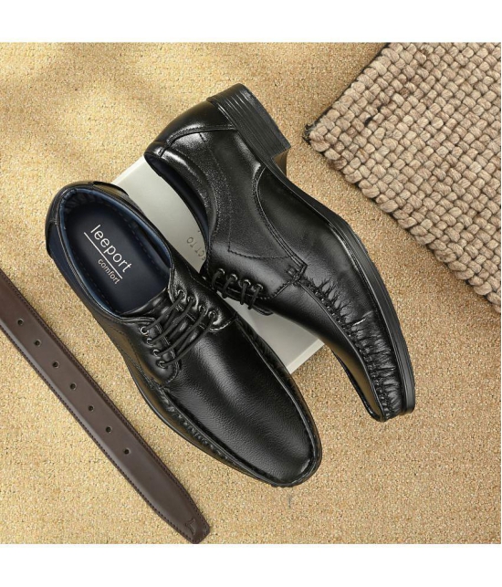 Leeport - Black Mens Oxford Formal Shoes - None