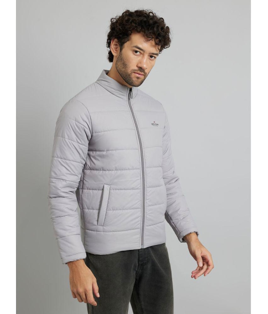 MXN Polyester Mens Quilted & Bomber Jacket - Grey ( Pack of 1 ) - None