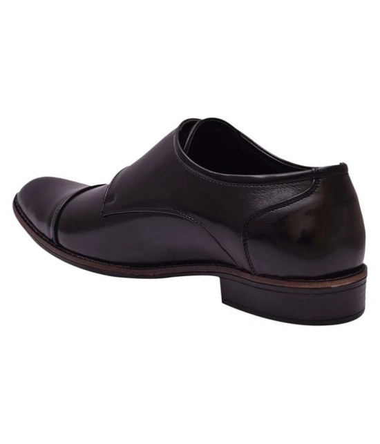 Sir Corbett Monk Strap Artificial Leather Black Formal Shoes - 9