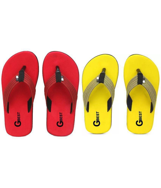 GBest - Multicolor Men's Thong Flip Flop - None