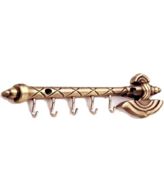 JaipurCrafts Gold Brass Key Holder - Pack of 1