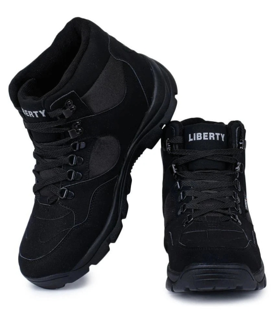 Liberty High Ankle Black Safety Shoes - 11