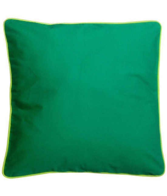 Hugs'n'Rugs Single Cotton Cushion Cover (40 x 40 cm) 16 x 16 - Green