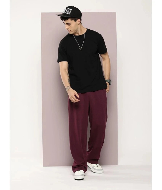 Dillinger Maroon Fleece Mens Trackpants ( Pack of 1 ) - None