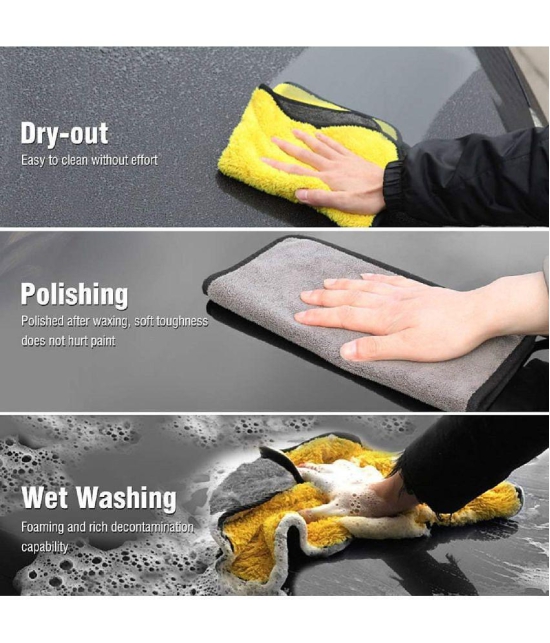 Penyanâ?¢ Heavy Microfiber Cloth 800 GSM, Size 30 x 45 cm, Pack of 2, for Car Cleaning and Detailing, Double Sided, Extra Thick Plush Microfiber Towel Lint-Free