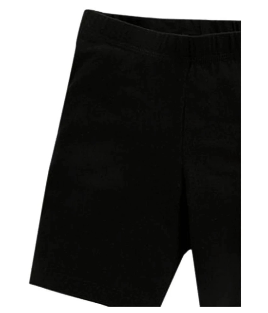 Leading Lady - Black Cotton Girls Cycling Shorts ( Pack of 3 ) - None