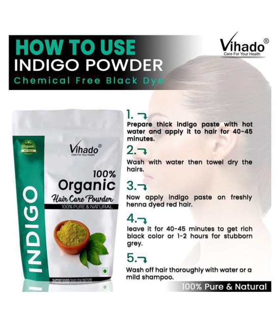 Vihado Natural Indigo Leaf Powder Hair Scalp Treatment 100 g