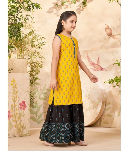 Aarika Yellow Rayon Girls Kurti ( Pack of 1 ) - None