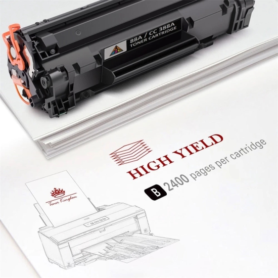 ImageInfo 88aA Black Toner Cartridge for HP CC 388A Compatible-BLACK