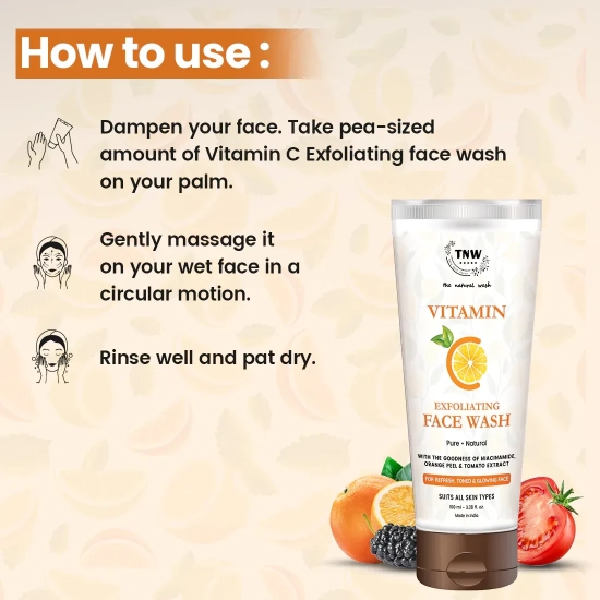 Vitamin C Exfoliating Face Wash - Paraben/Sulphate-Free 100ml