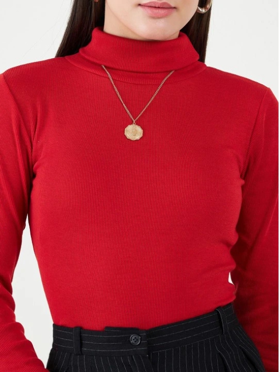 Long Sleeves Turtle Neck Cotton Fitted Top