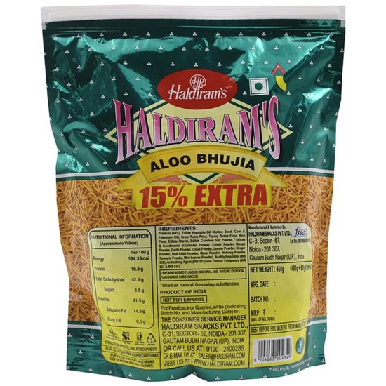 Haldirams Aloo Bhujia Namkeen, 400 G Pouch