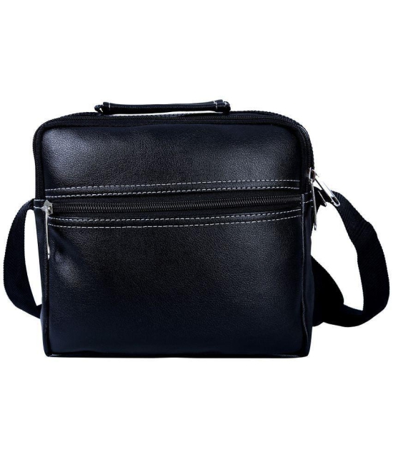 Leather World - Black Solid Messenger Bags - Black