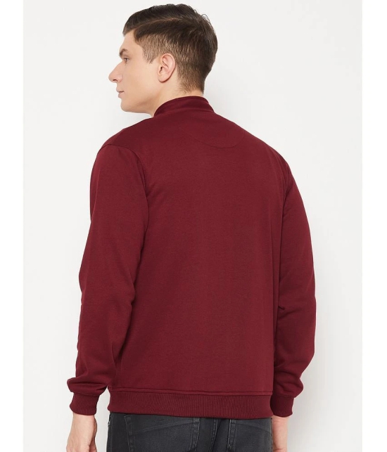 UBX Cotton Blend High Neck Mens Sweatshirt - Maroon ( Pack of 1 ) - None