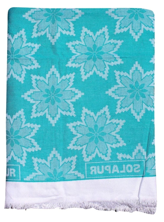 Mandhania Soft Premium Light Weight Solapur Cotton Daily Use Single Bed Blanket/Chaddar (Green)